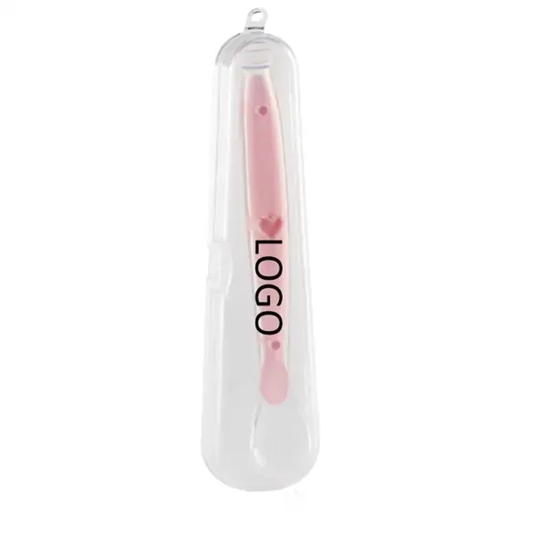 Silicone Baby Feeding Spoon With Travel Case