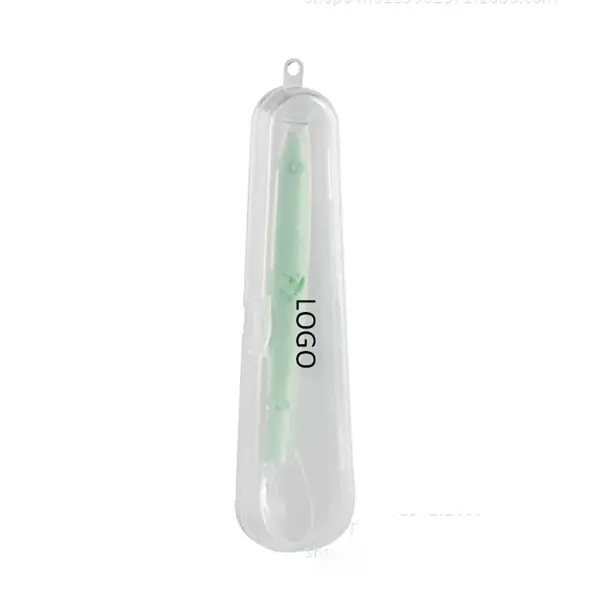 Silicone Baby Feeding Spoon With Travel Case