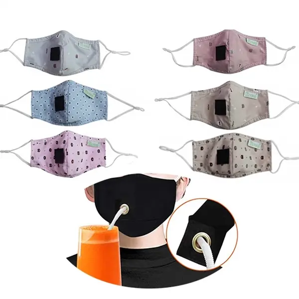 Kids Face Mask with Straw Hole