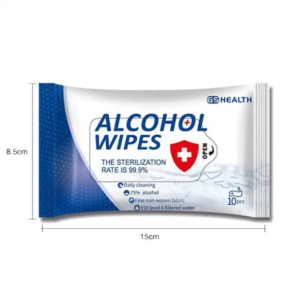 10 PCS Alcohol Wet Wipe