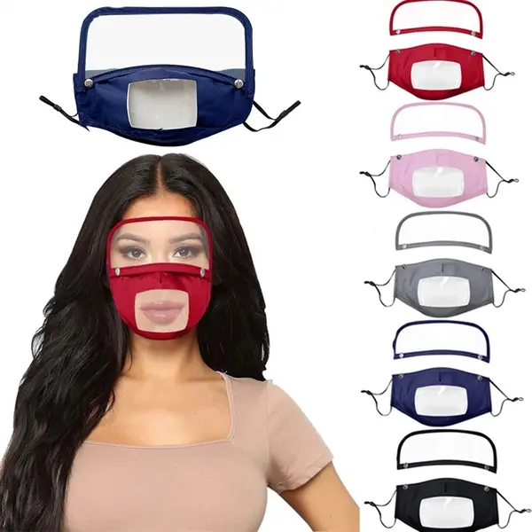 Detachable Cotton Mask Face Bandanas Eye Shield Clear Window