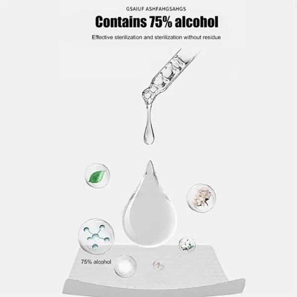 10 PCS 75% Alcohol Wipes