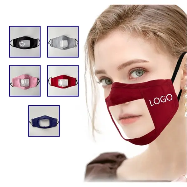 Reusable Anti Dust Unisex Visible Mouth Face Bandanas