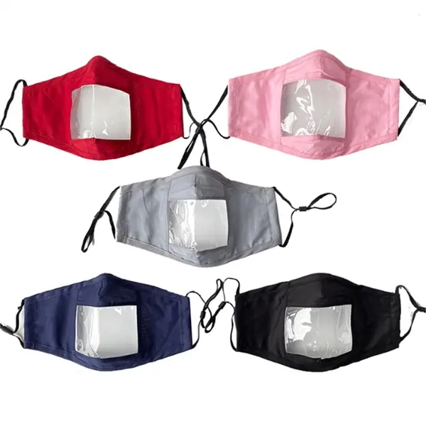Reusable Anti Dust Unisex Visible Mouth Face Bandanas