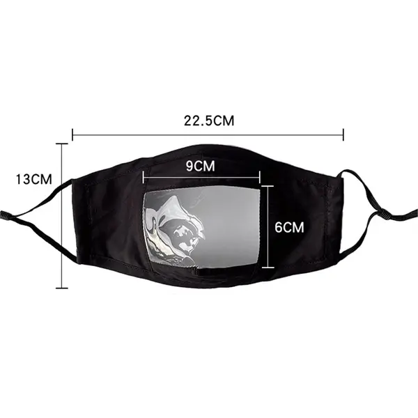 Reusable Anti Dust Unisex Visible Mouth Face Bandanas