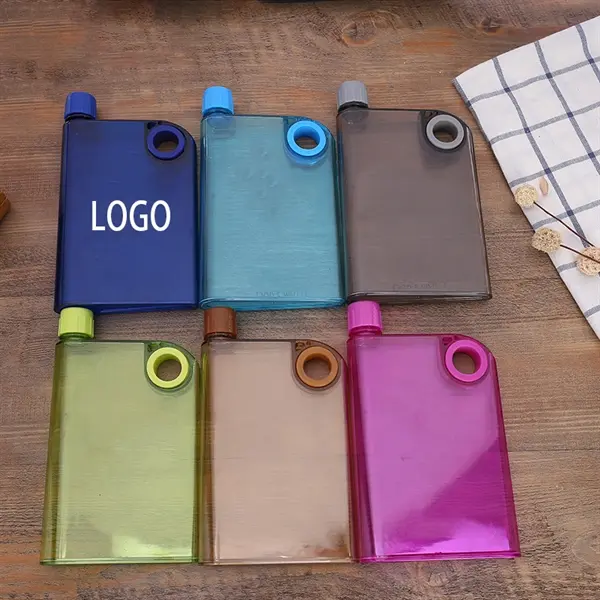 A5 size flat plastic water bottle