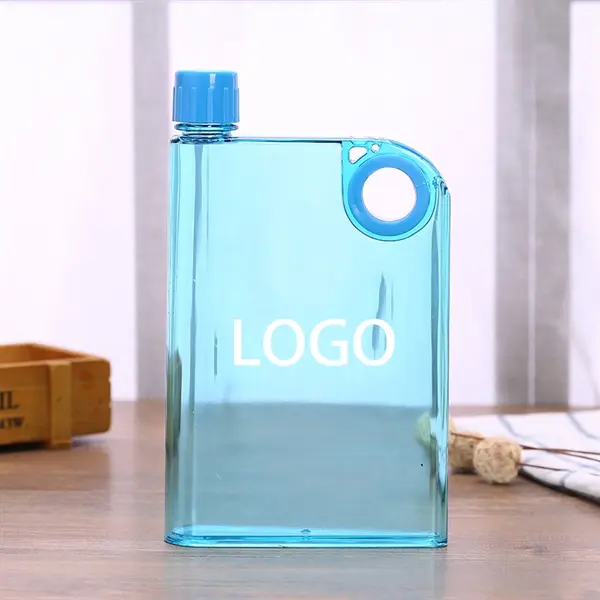 A5 size flat plastic water bottle