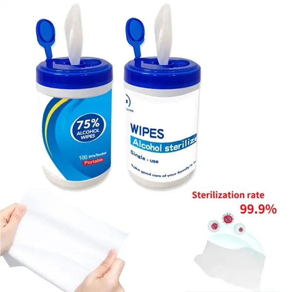 100pcs 75% Alcohol Wet Wipes