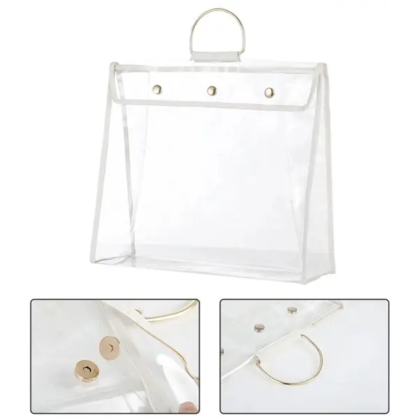 Hanging Handbag Storage Bag PVC Transparent Dust-proof Bag