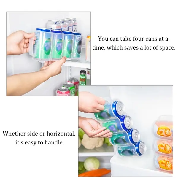 Kitchen Refrigerator Four Case Can Beer Organize Storage Box