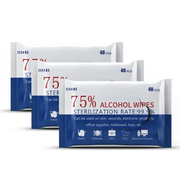 40pcs 75% Alcohol Wipes