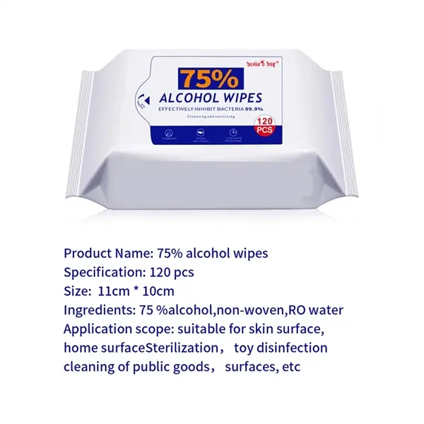 120 Piecesl Mini 75% Alcohol Wipes