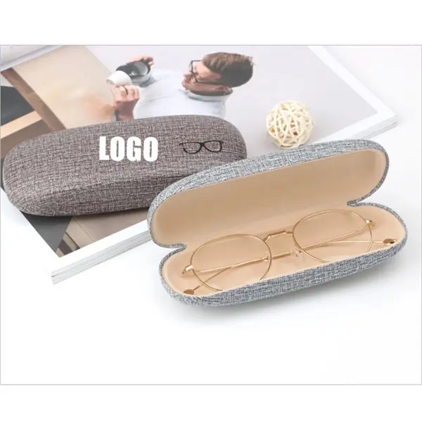 Retro Cloth Pattern Pu Glasses Box Hard Shell Eyeglasses Gla