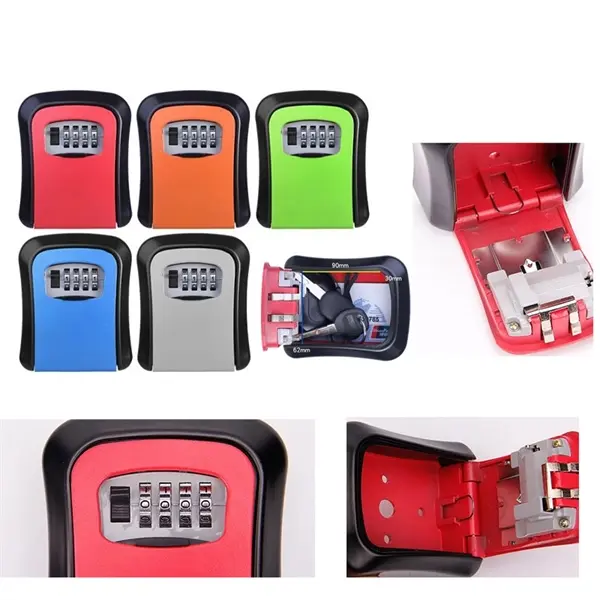 Wall Mounted Key Lock Box Safe Storage Password Lock 4 Digit