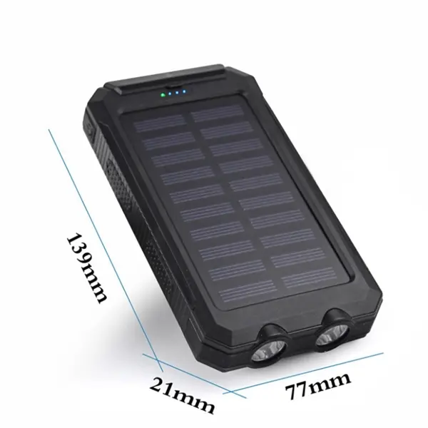 Double headlamp solar mobile waterproof 10000mAh power bank
