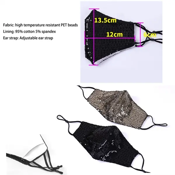 Filterable summer thin dust-proof breathable cotton glitter