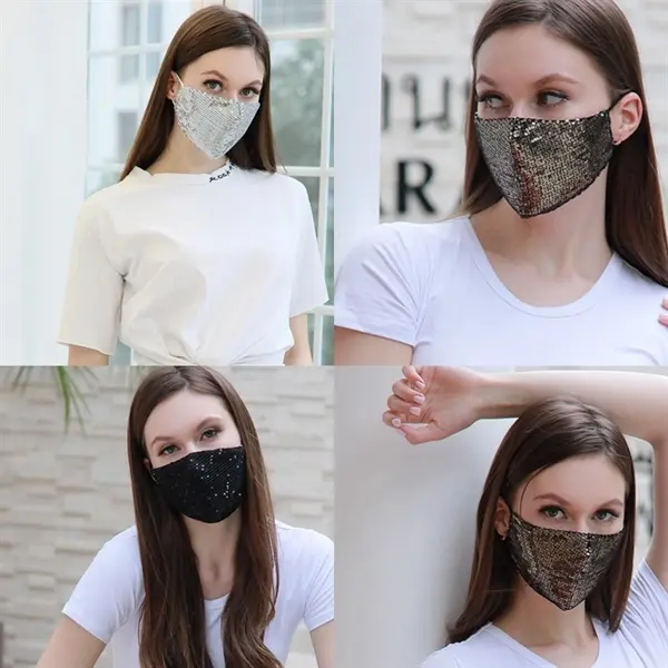 Filterable summer thin dust-proof breathable cotton glitter