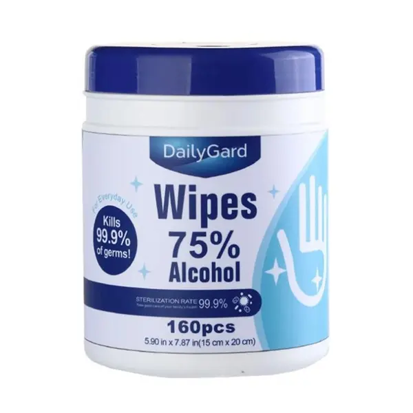 160pcs Barreled 75% Alcohol Wipes