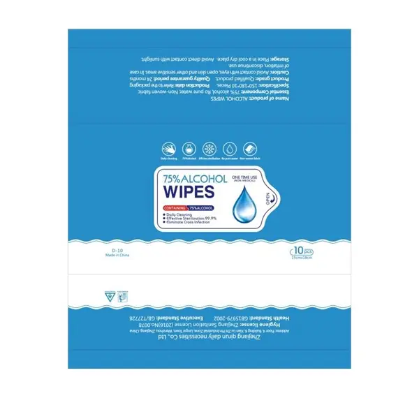10 PCS 75% Alcohol Wipes