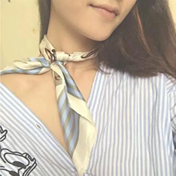 Multifunctional Satin Bandanas Print Head Wrap Scarf Wristba