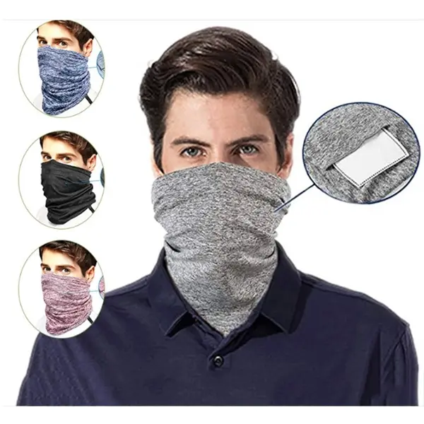 Neck Gaiter Bandana with PM 2.5 Filters