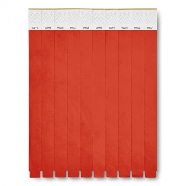 One Sheet Of 10 Wristbands