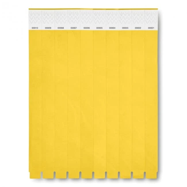 One Sheet Of 10 Wristbands