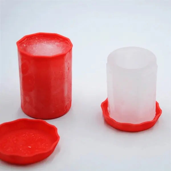Cup-shaped silicone ice cube mold