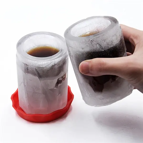 Cup-shaped silicone ice cube mold