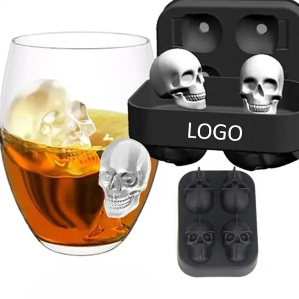 4 in1 Skull silicone ice mold