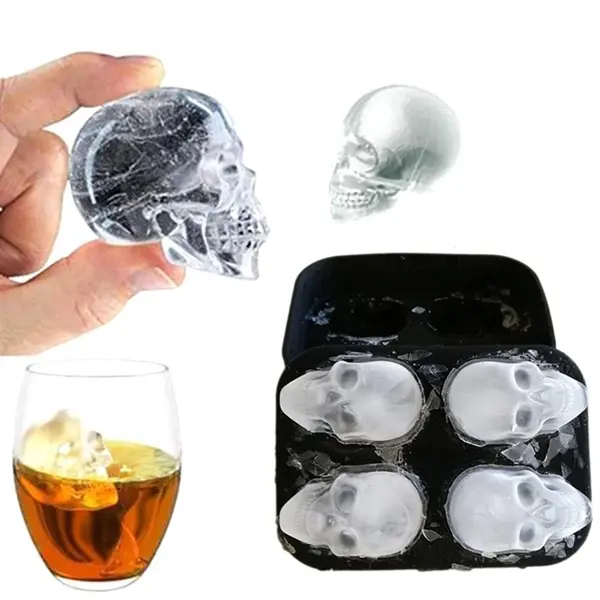 4 in1 Skull silicone ice mold