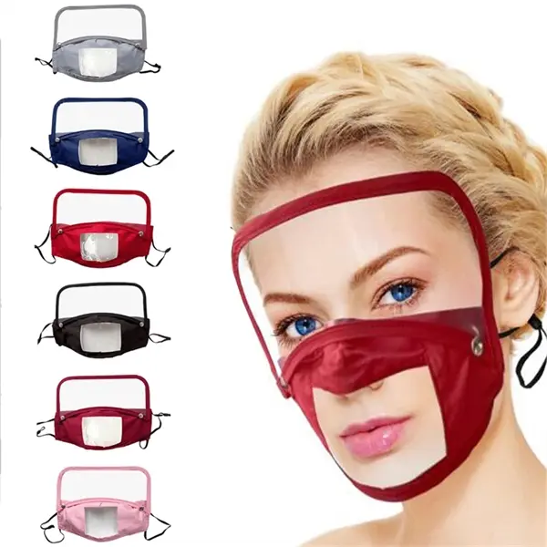 Visible Mouth Face Mask With Eyes Shield