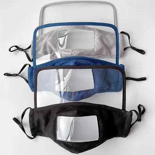 Visible Mouth Face Mask With Eyes Shield