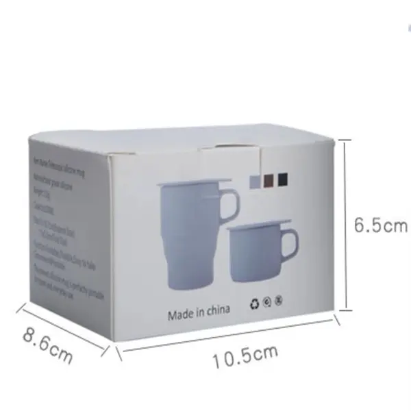 Sillicon Mug/cup Foldable With Straw