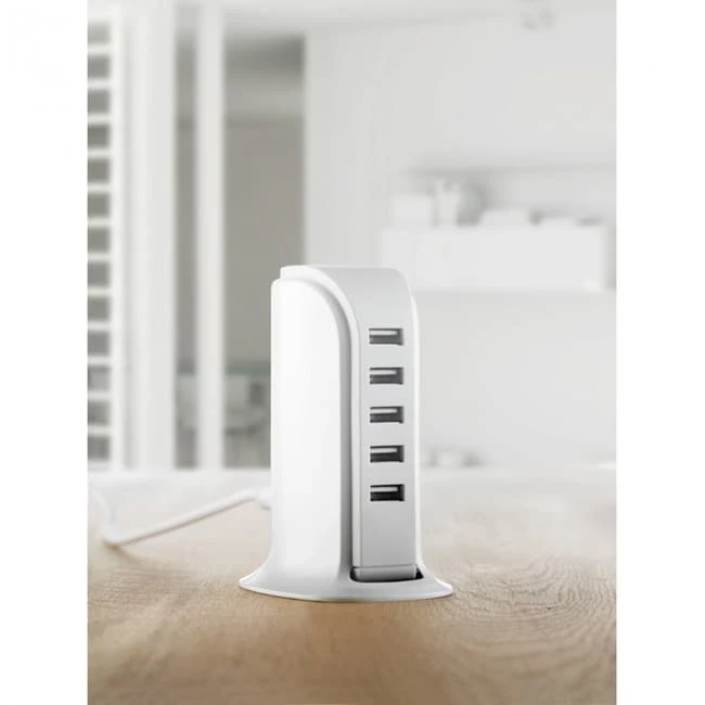 5 port USB hub with AC adaptor