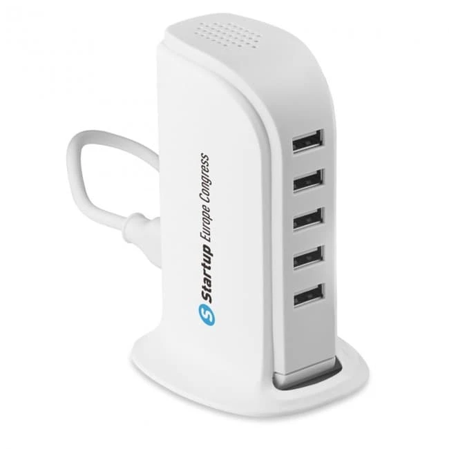5 port USB hub with AC adaptor