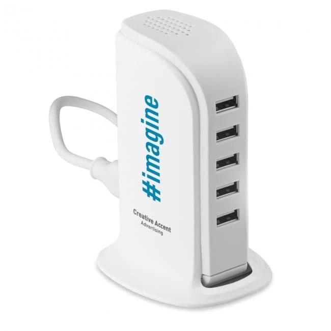 5 port USB hub with AC adaptor