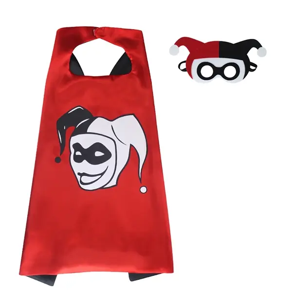 27.5" *27.5" Children Halloween clown cloak with mask