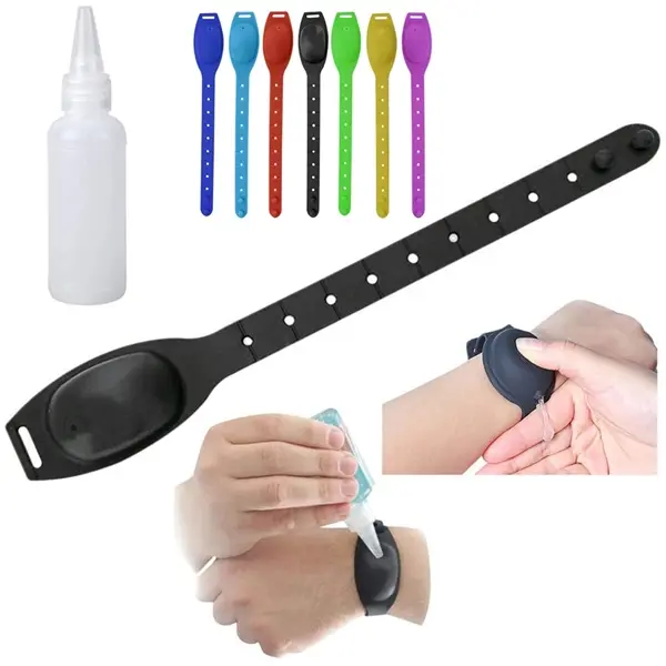 Wristband Hand Sanitizer Empty Dispenser Silicone Refillable