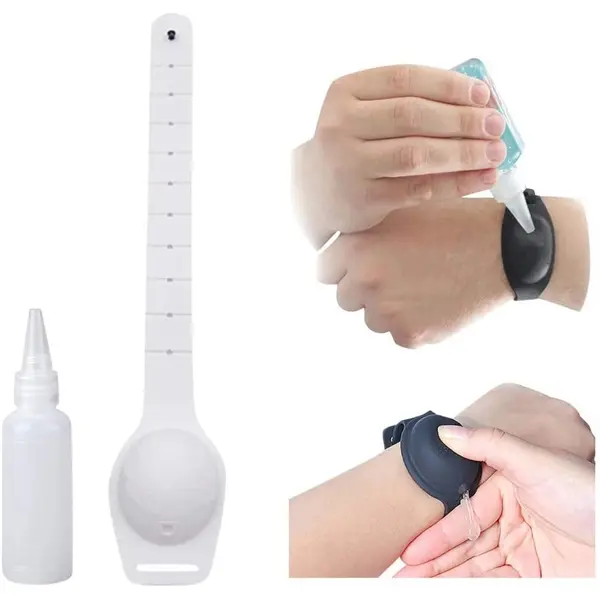Wearable Wrist Dispenser Wristband with Empty Bottle
