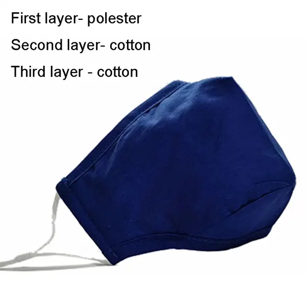 Adult 3 layers Mask With Replaceable 2.5pm Filter Pouch