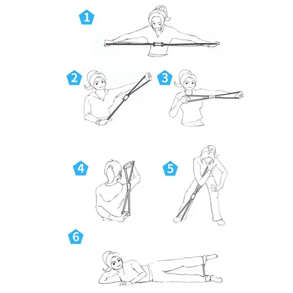8 Shape Latex Exercise Resistance Band