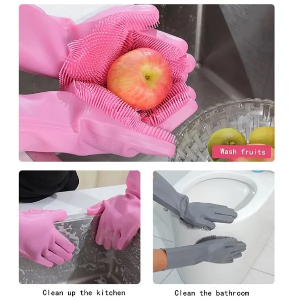 Silicone Scrubber Wash Gloves