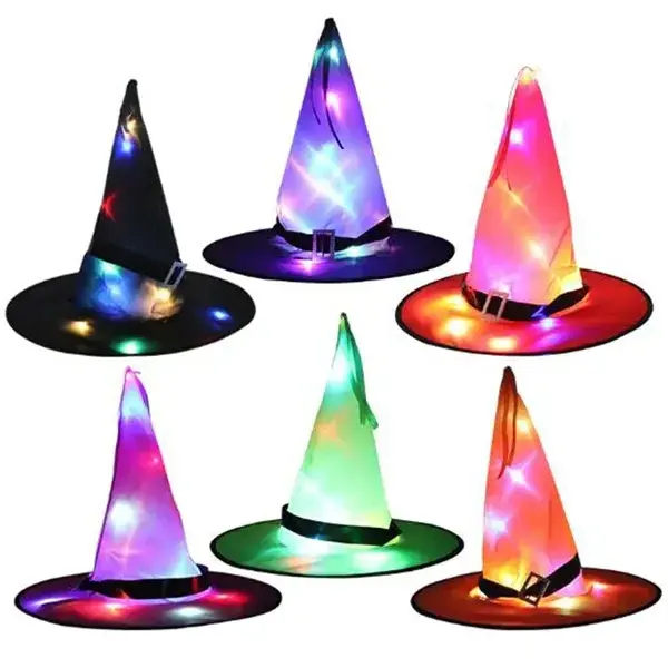 Halloween Witch Hat With Led Lights