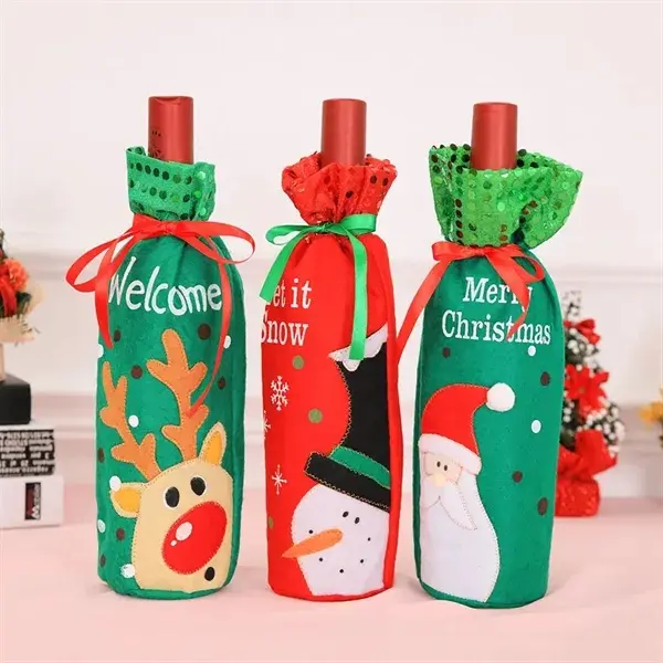 Custom Christmas Wine Bottle Covers