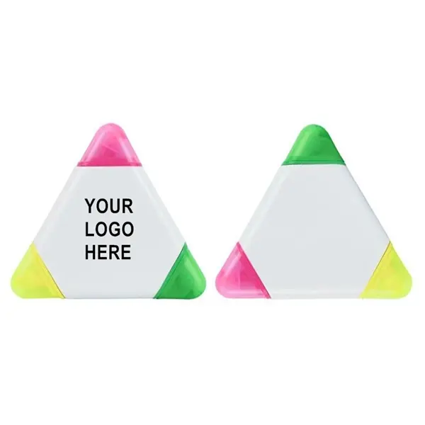 Triangular 3-Color Custom Marker Pen Highlighters