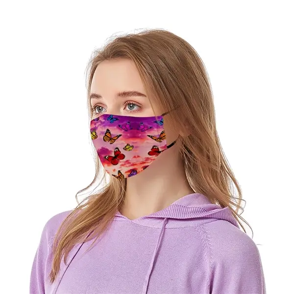 Full Color Printed Face Mask with Filter Pocket