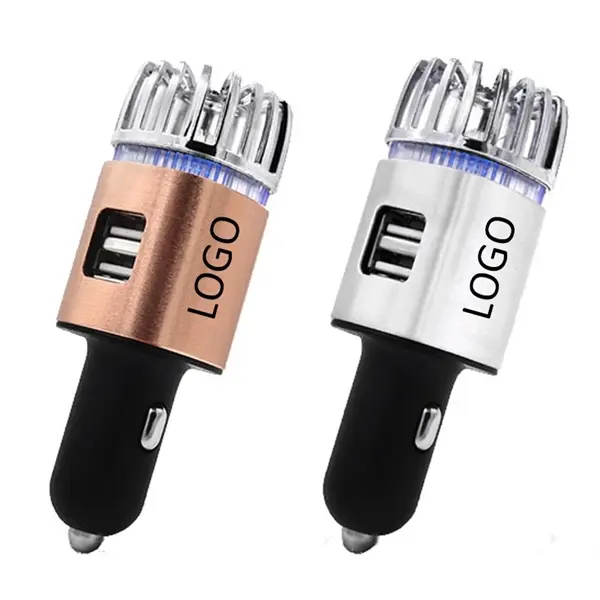 2 in 1 Car Air Purifier & Dual Fast Charge USB