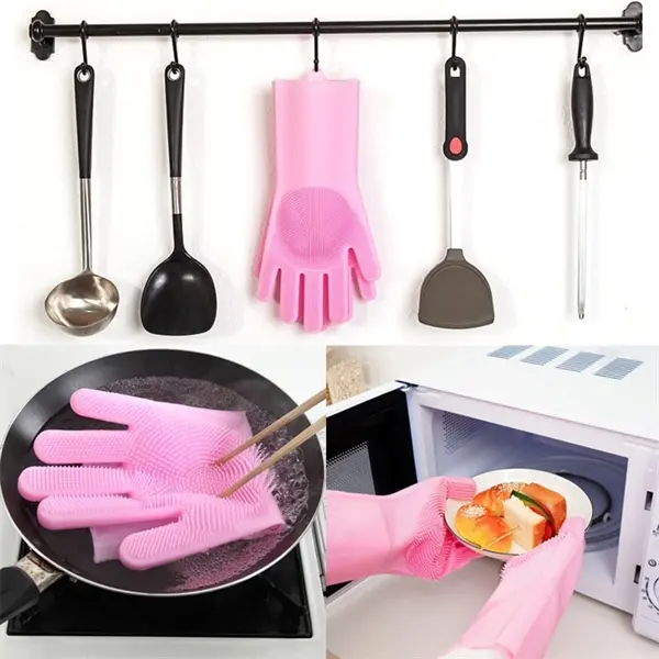 Multifunctional magic silicone dishwashing gloves