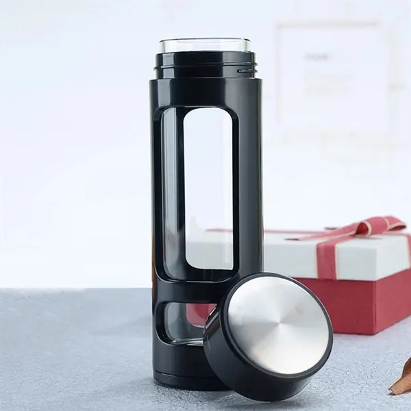 Premium Glass Water Bottle with Plastic Grip